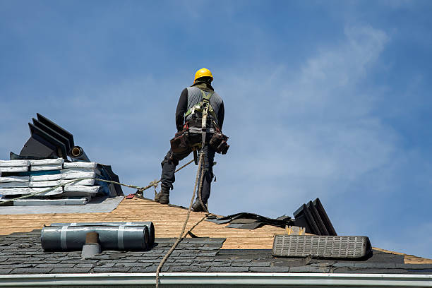 Professional Gutter Installation technician working in Osceola, IN